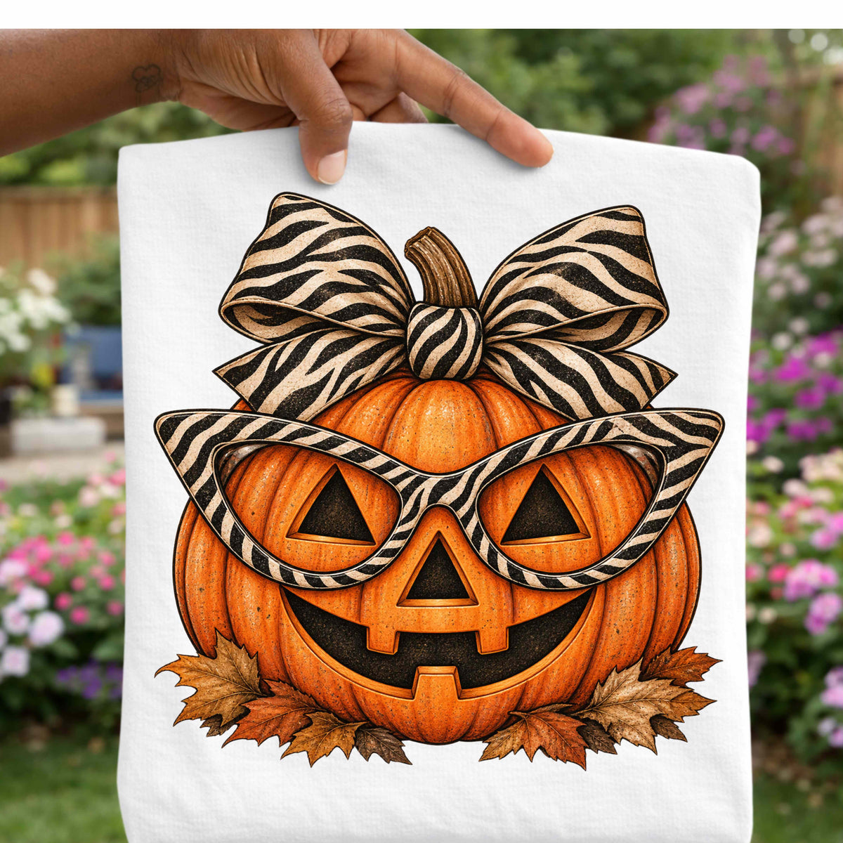 Cute Zebra Jack-O’-Lantern Halloween T-Shirt