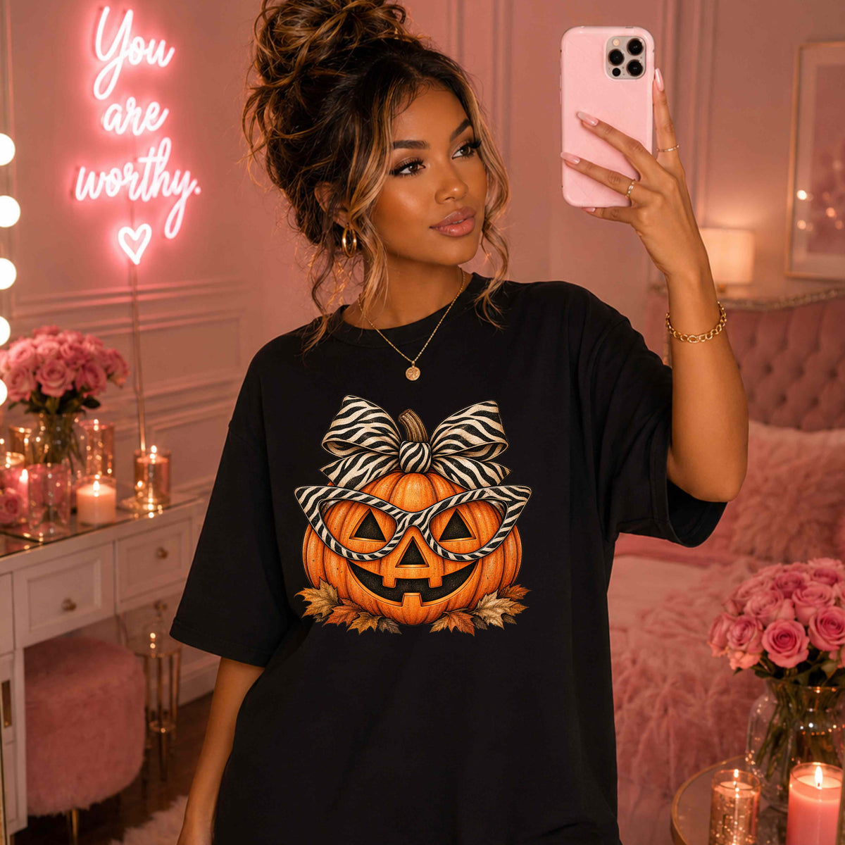 Cute Zebra Jack-O’-Lantern Halloween T-Shirt