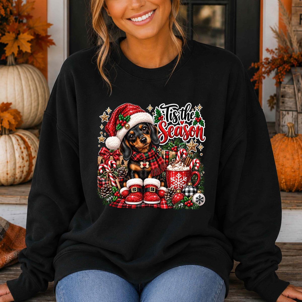 Cute Dachshund Christmas Sweatshirt