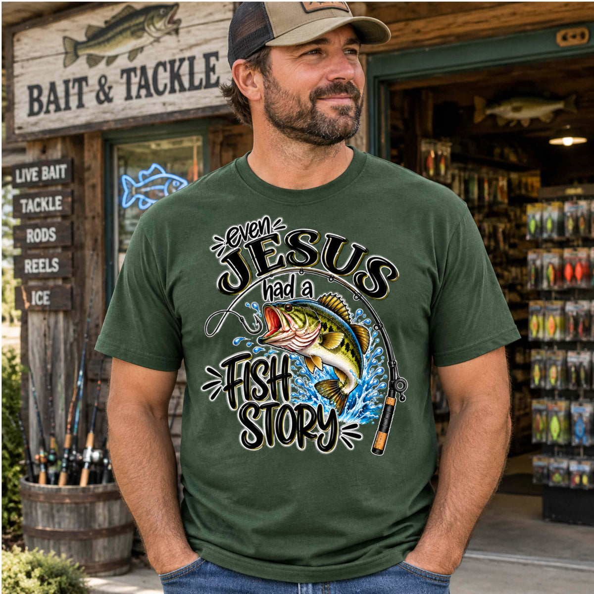 Even Jesus Had a Fish Story Shirt | Unisex Christian Fishing Tee